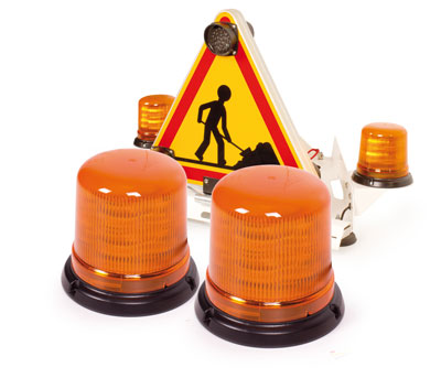 Two orange LED beacons<br />