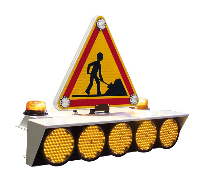 Gyrophare de signalisation routière à LED jaune